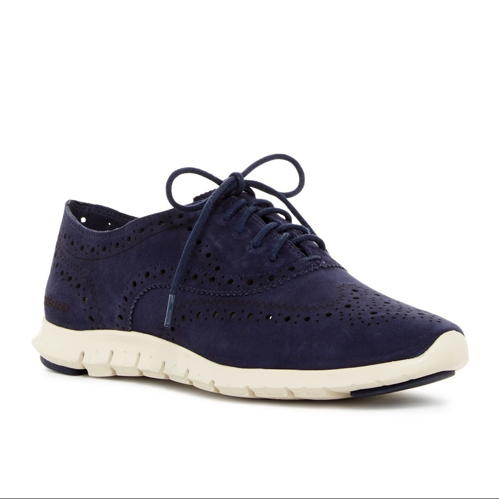 Cole Haan- Zerogrand Oxford- Navy Suede w/box